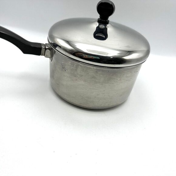FARBERWARE 2 Qt Saucepan Pot Handle With Lid Aluminum Clad Stainless USA - Picture 5 of 11